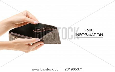 Wallet In Hand Pattern On White Background Isolation