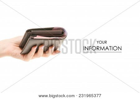 Wallet In Hand Pattern On White Background Isolation