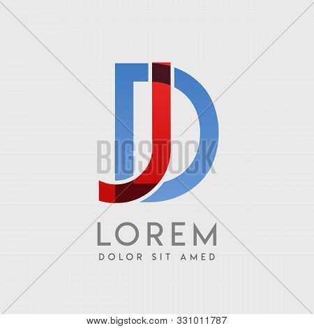 Jd Logo Letters With Blue And Red Gradation