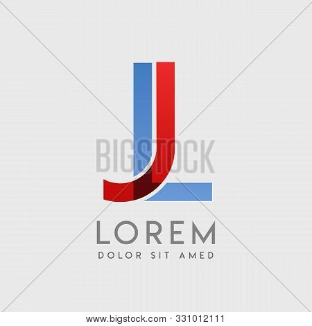 Jl Logo Letters With Blue And Red Gradation