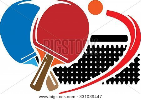 Tabletennis Icon On White Background Sport, Symbol, Table, Tennis
