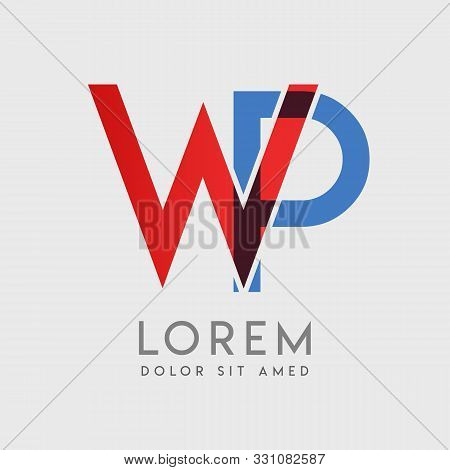 Wp Logo Letters With Blue And Red Gradation