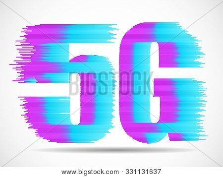Abstract Vector 5g Internet Wirelles Connection Of Lines