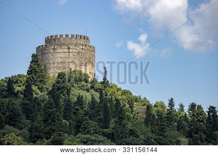 View Of The Castle From Rumeli Fortress Through The Trees.