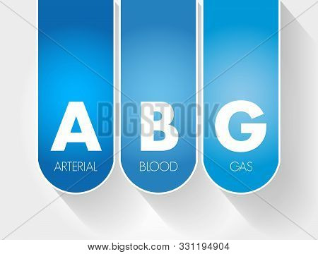 Abg - Arterial Blood Gas Acronym, Medical Concept Background