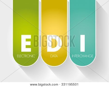 Edi - Electronic Data Interchange Acronym, Technology Concept Background