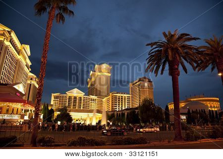 LAS VEGAS, EUA - 18 de abril: O famoso Caesers Palace Hotel em Las Vegas em 18 de abril de 2012. Em 14 M