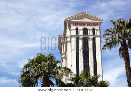 LAS VEGAS, EUA - 18 de abril: O famoso Caesers Palace Hotel em Las Vegas em 18 de abril de 2012. Em 14 M