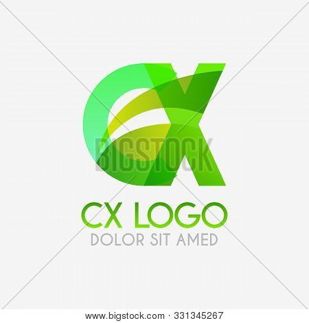The Cx Logo With Striking Colors And Gradations, Modern And Simple For Industrial, Retail, Business,