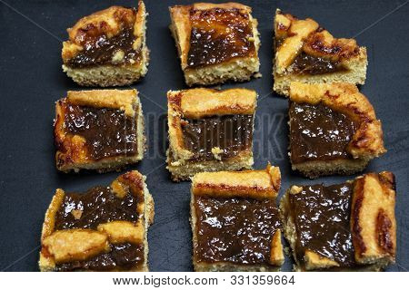 Homemade Crostata, Ttraditional Italian Baked Fruit Tart Or Pie - For Holydays And Thanksgiving Day 