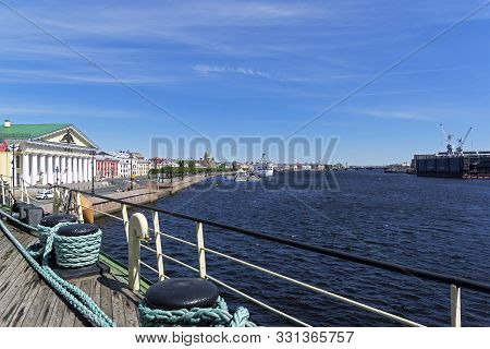 Saint Petersburg, Russia - June 12, 2019: View From The Deck Of The Krassin Icebreaker-museum On The