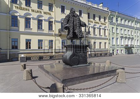 Saint Petersburg, Russia - June 12, 2019:  Monument To Domenico Trezzini - The Chief Architect Of St