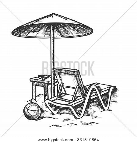 Beach Chair Umbrella Vector Photo Free Trial Bigstock