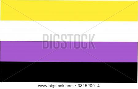 Non-binary Pride Flag - One Of The Sexual Minority Of Lgbt Community