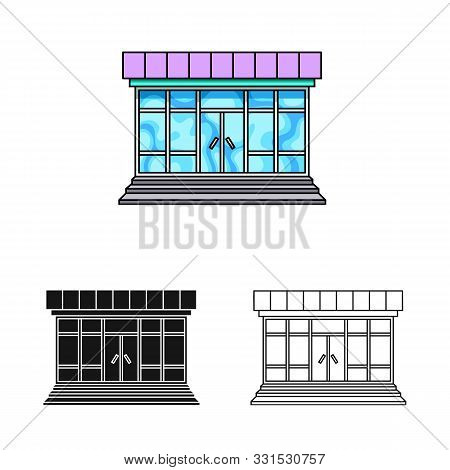 Vector Design Of Store And Market Logo. Set Of Store And Mini Vector Icon For Stock.