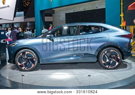 Frankfurt-september 19:  Cupra Tavascan Concept At The Frankfurt International Motor Show On Septemb