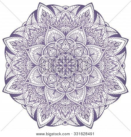 Vector Boho Mandala. Yoga Template. Round Gradient Mandala. Mandala Patterns