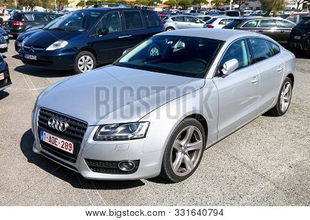 Saint-tropez, France - September 11, 2019: Motor Car Audi A5 Sportback In The City Street.