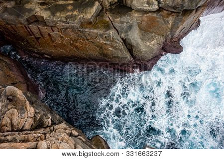 The Dangerous The Gap Cliff In Western Australia Near Albany And Natural Bridge In Torndirrup Nation