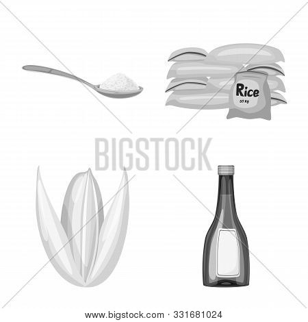 Isolated Object Of Food And Organic Icon. Collection Of Food And Agricultural Stock Vector Illustrat