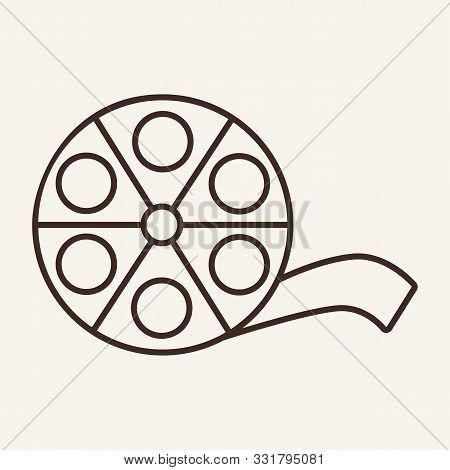 Filmstrip Line Icon. Television, Multimedia, Leisure. Cinema Business Concept. Vector Illustration C