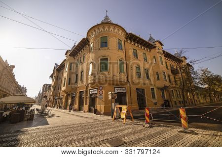 Sightseeing Tour Of Oradea, Romania, 26-octomber 2019. Old Buildings With 18Th Century Architecture