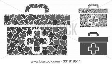Medical Tools Box Composition Of Bumpy Pieces In Different Sizes And Shades, Based On Medical Tools 