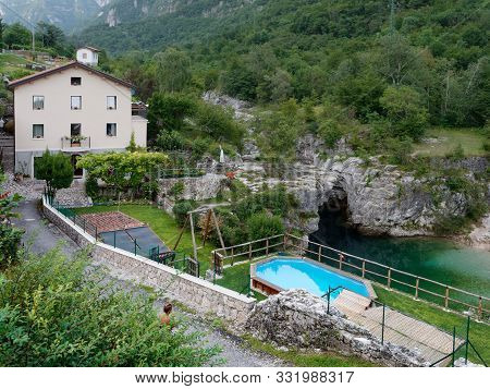 Vicenza, Italy - August 13, 2019: Mountain Village Localita Pria