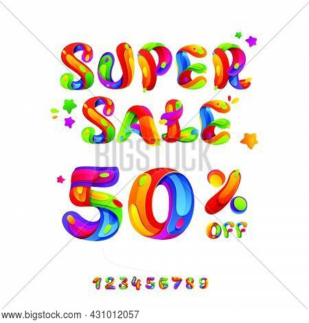 Super Sale 50% Off Lettering For Your Black Friday Poster, Flyers, And Other Advertising.