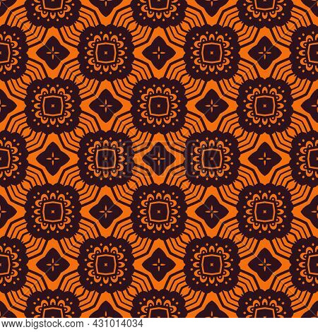 Seamless Background Ornament. Pattern Decorative Design Ready For Print
