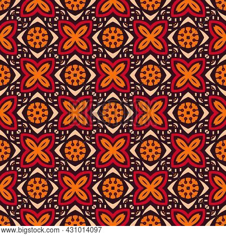 Seamless Background Ornament. Pattern Decorative Design Ready For Print
