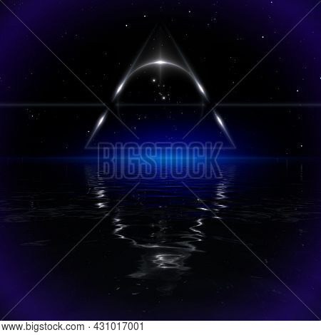 An illustration of a starfield light phenomenon background