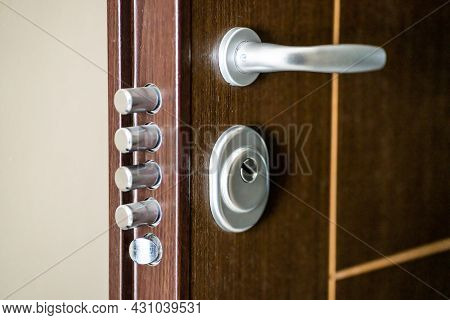 Secure Door Lock. Open Home With Heavy Duty Metal Door