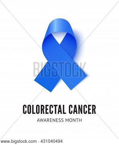 Colorectal Cancer Awareness Ribbon Vector Illustration Isolated