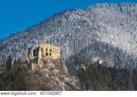 Likava ruins near Ruzomberok in Chocske mountains, Slovakia