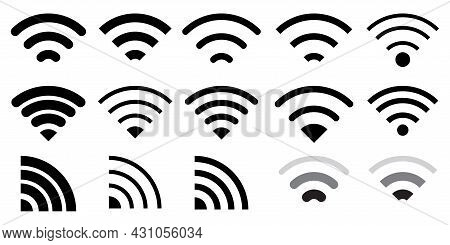 Antenna Wifi Network. Contact Icon Set. Phone Icon Vector. Internet Broadcast. Vector Illustration. 