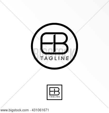 Letter Eb Logo Free Vector Stock. Circle Abstract Design Concept. Can Be Used As A Symbol Related To