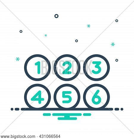 Mix Icon For Numerous Umpteen Many Number Digit Collection Count