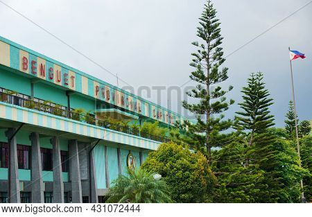 Facade And Exterior Of Benguet Provincial Capitol Building In La Trinidad, Benguet, Philippines, Sou