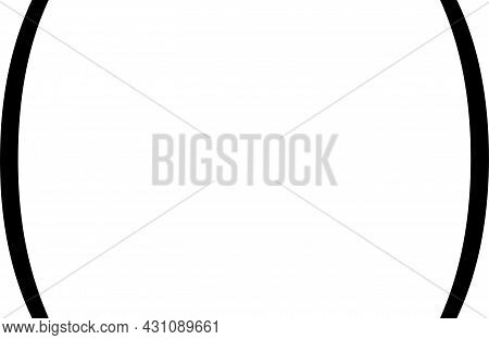 Parentheses Symbol Isolated On White Background , Texture, Tool, Type, Vintage