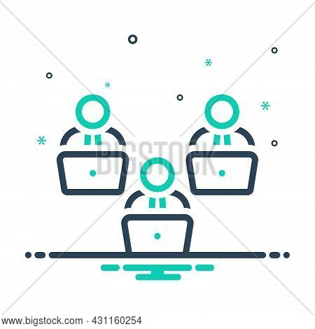 Mix Icon For Staff Personnel Workers Crew Cadres Employee Workforce