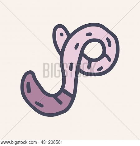 Ebolavirus Simple Color Vector Doodle Icon Design
