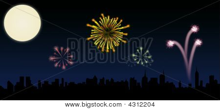 Nytår Skyline
