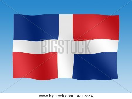 Flag i Dominikanske Republik