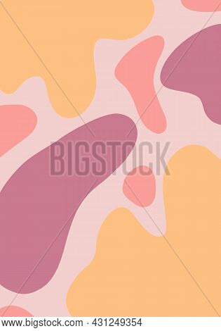 Abstract Seamless Chaotic Patterni N Pastel Pink, Beige Colors Patel Background Texture With Spots A
