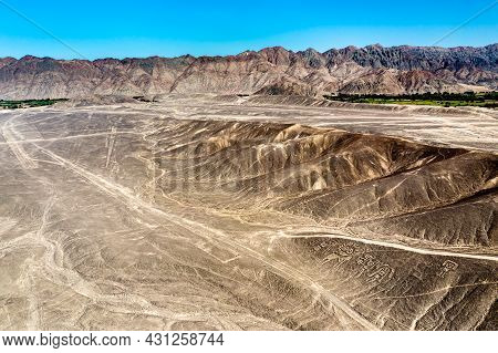 Aerial View Of Palpa Geoglyphs In Peru