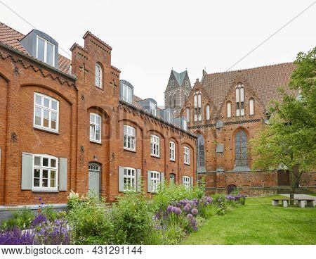 Impression Around The Heiligen-geist-kirche In Wismar, A Hanseatic City In Northern Germany