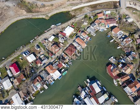 Aerial View Of Chengene Skele - Fishing Village (ribarsko Selishte) Near City Of Burgas, Bulgaria
