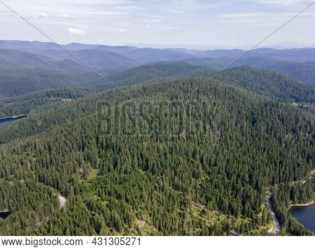 Aerial View Of Golyam Beglik Reservoir, Pazardzhik Region, Bulgaria