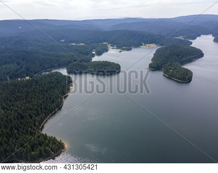 Aerial View Of Golyam Beglik Reservoir, Pazardzhik Region, Bulgaria